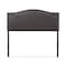 Baxton Studio Aubrey Modern Dark Grey Upholstered Queen Size Headboard 124-6856 - alternate 1